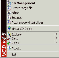 Меню программы